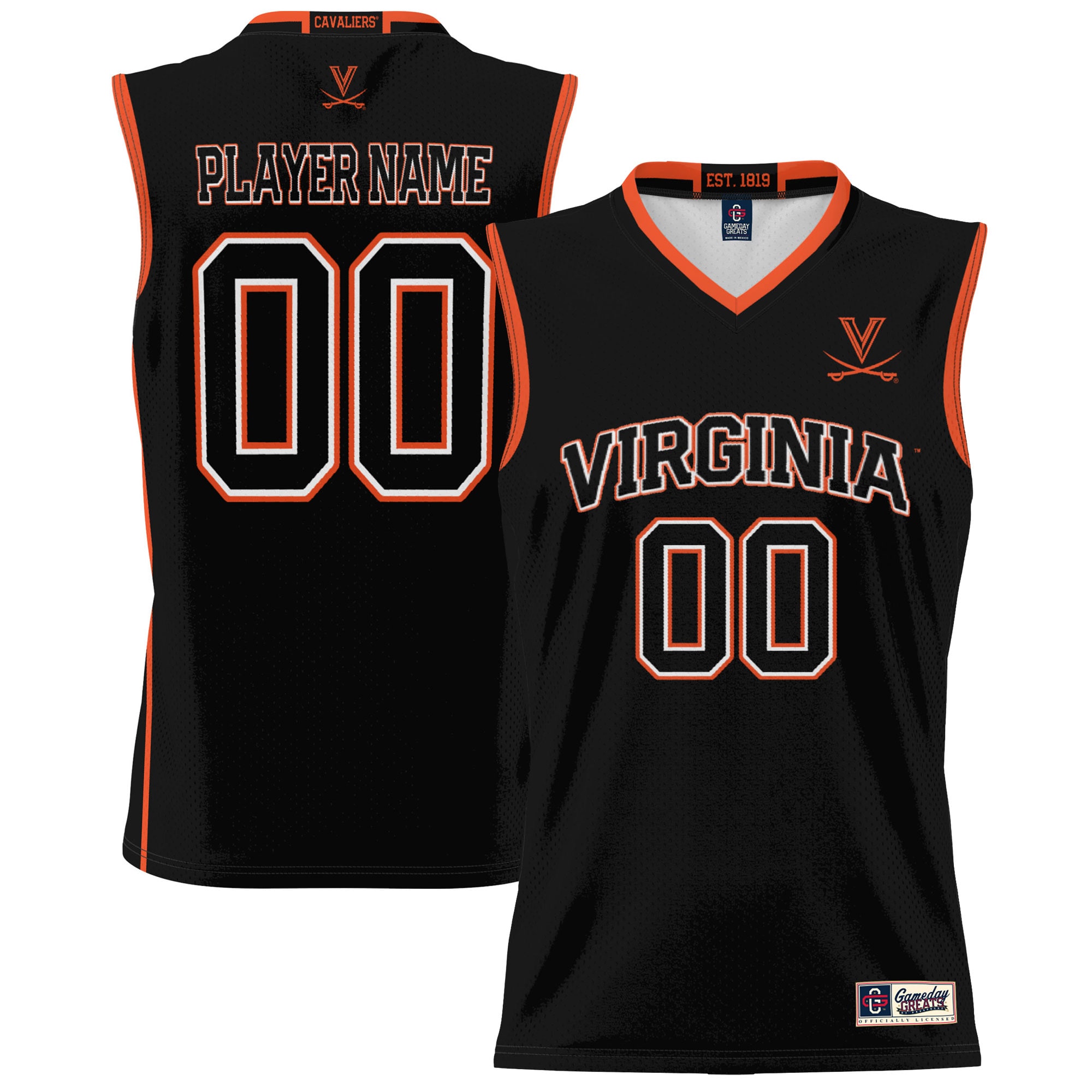 [NJP] Youth Virginia Cavaliers GameDay Greats NIL Pick-A-Player Men's Basketball Jersey - Black