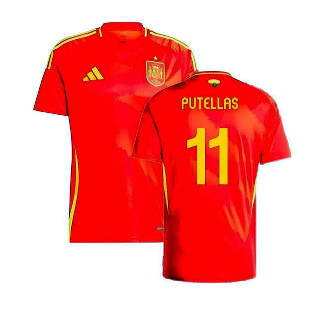 Putellas 11 Authentic Replica Spain Home Supporter Shirt for Adults