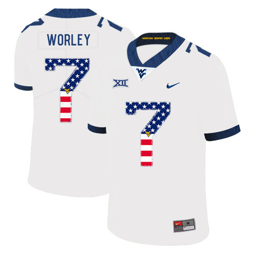 Men's None White 2024 away jersey Daryl Worley #7 game day Jersey