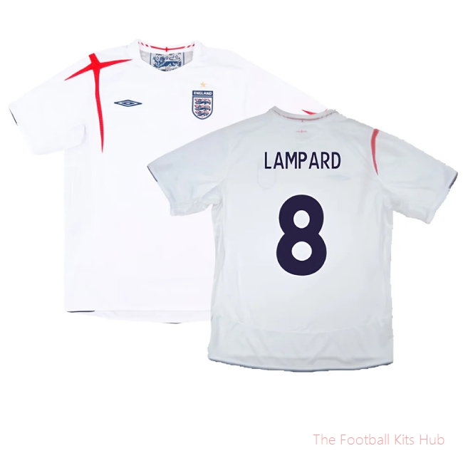 England 2005-07 Home Shirt (XL) (Mint) (LAMPARD 8)