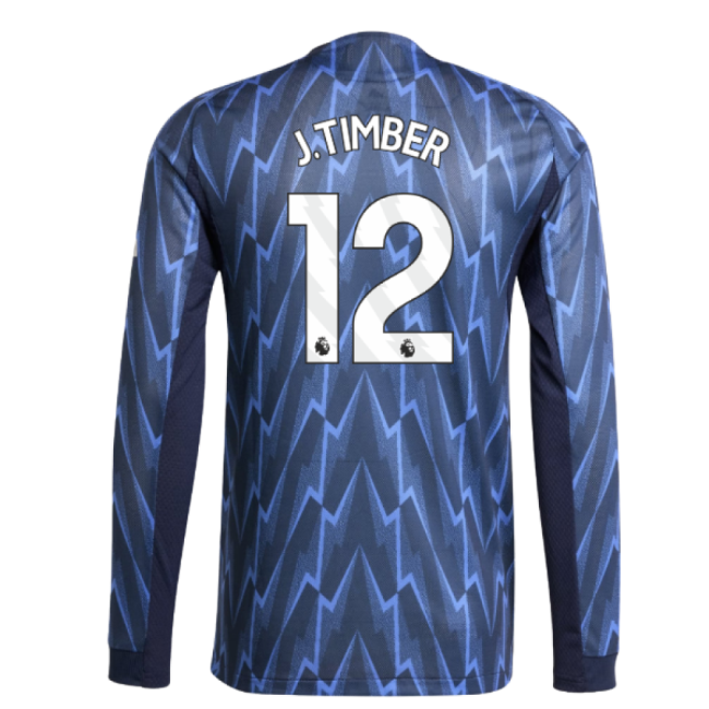 retro 2025-2026 Arsenal Authentic Long Sleeve Away Shirt (J.Timber 12)