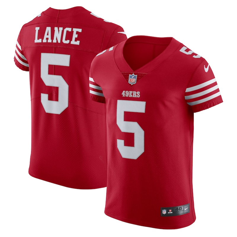 Trey Lance San Francisco 49ers Nike Vapor Elite Jersey - Sca...