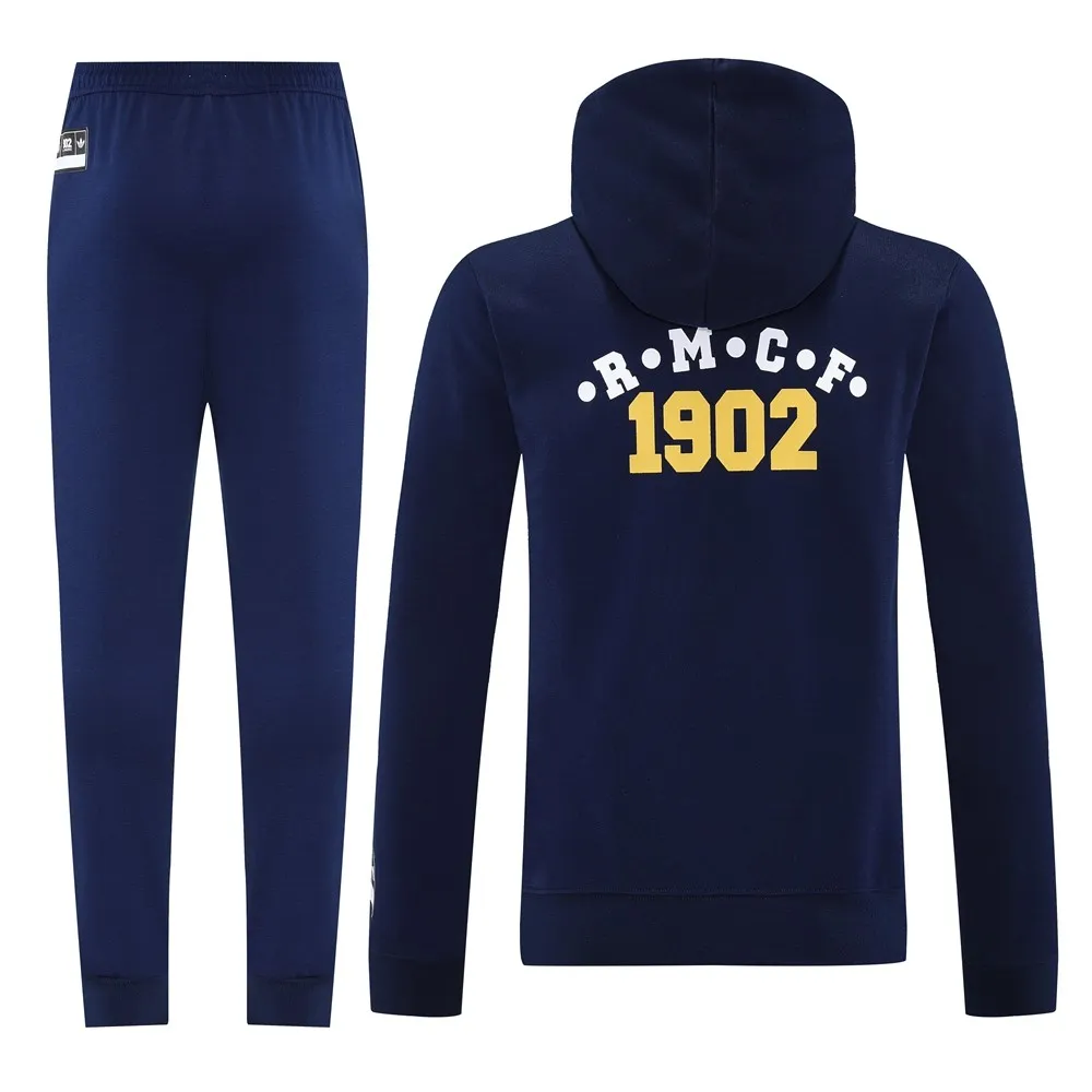 Official Lightweight Real Madrid 2526 Black Hoodie Suit