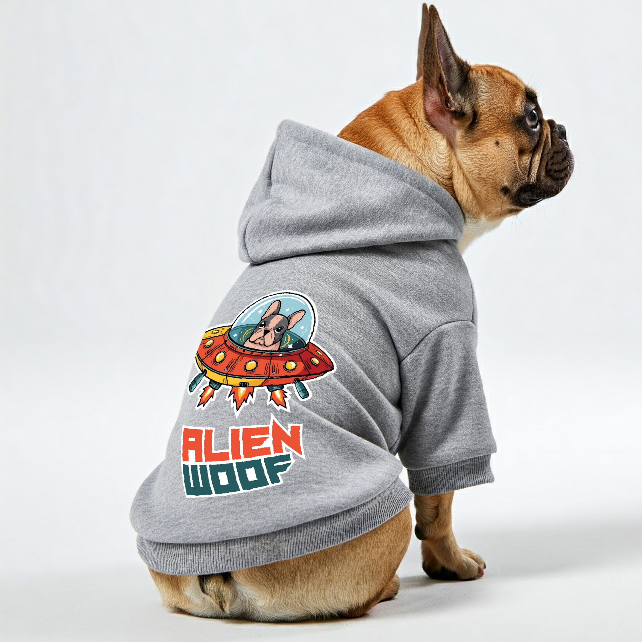 Lifestyle-Driven Alien Woof - Personalized French Bulldog Hoodies Wit...