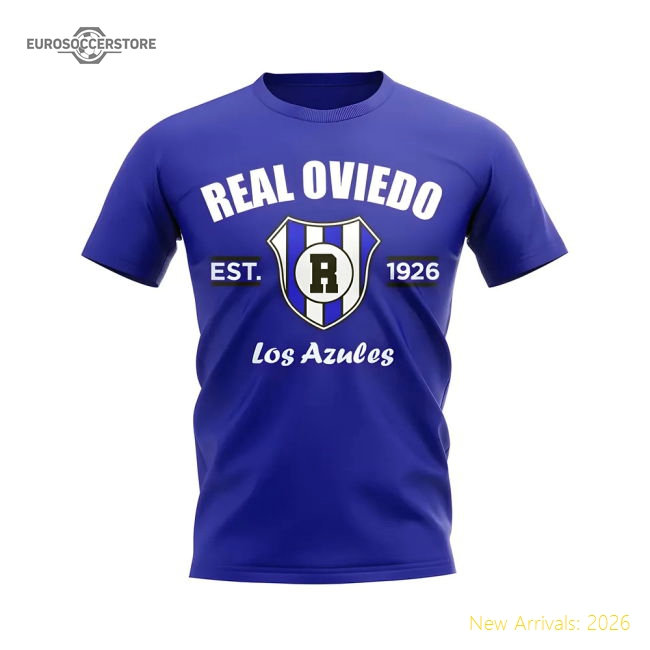 Elite Real Oviedo Established Football T-shirt (blue) - Fan Design