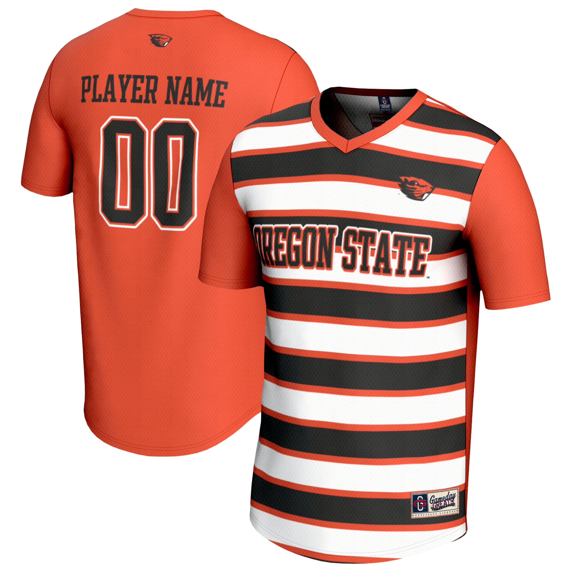 Oregon State Beavers GameDay Greats Unisex Collegiate Men's Soccer NIL Pick-A-Player Fashion Jersey - Orange/Black