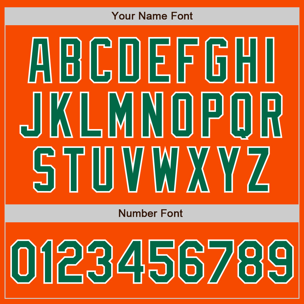 Custom Orange Kelly Green-White Bomber Full-Snap Varsity Letterman Jacket