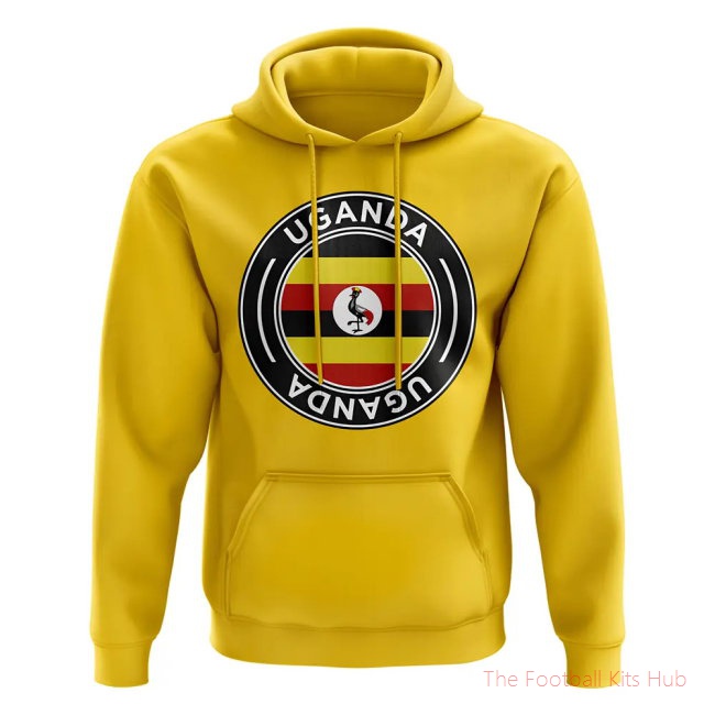 Men Uganda Football Badge Hoodie (Yellow)