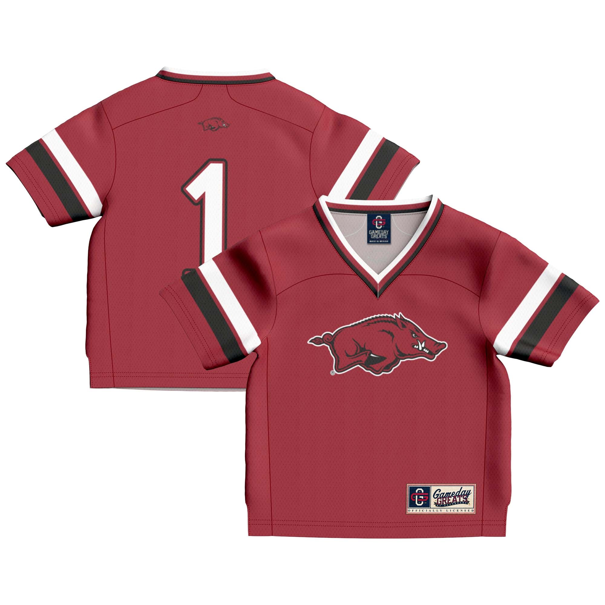 #1 Arkansas Razorbacks GameDay Greats Toddler Lightweight Collegiate Football Fashion 2026/2027 Football Jersey - Cardinal