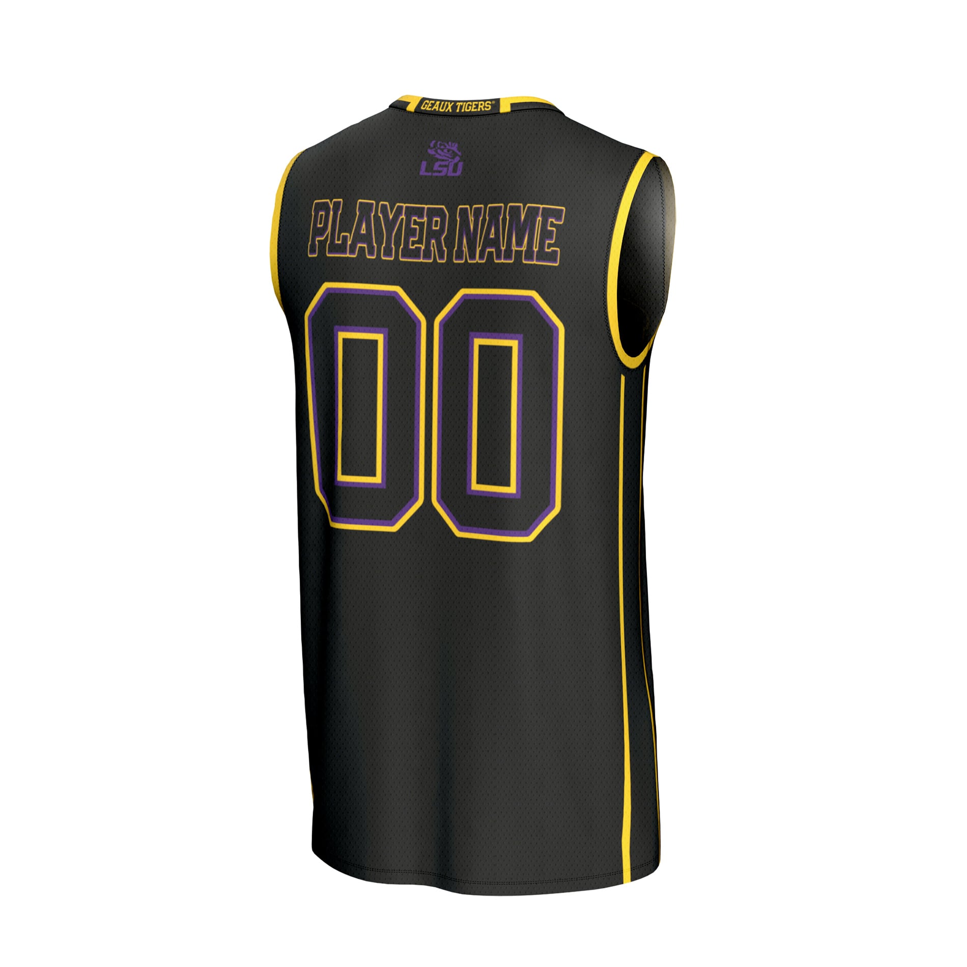 LSU Tigers GameDay Greats Youth NIL Pick-A-Player Lightweight Collegiate Men's Basketball Fashion Jersey - Black