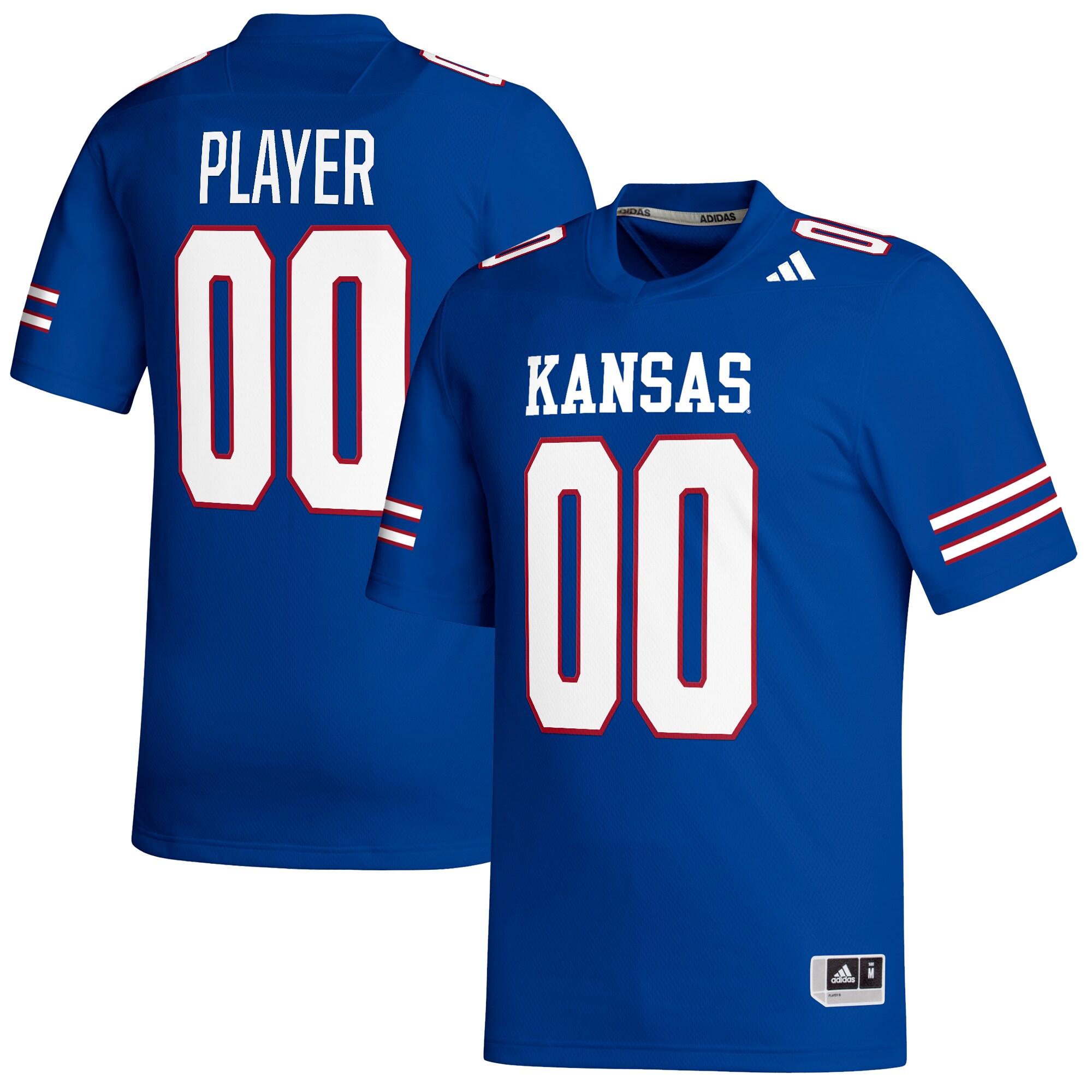 [DDG] Kansas Jayhawks Pick-A-Player NIL Replica Football Jersey - Royal