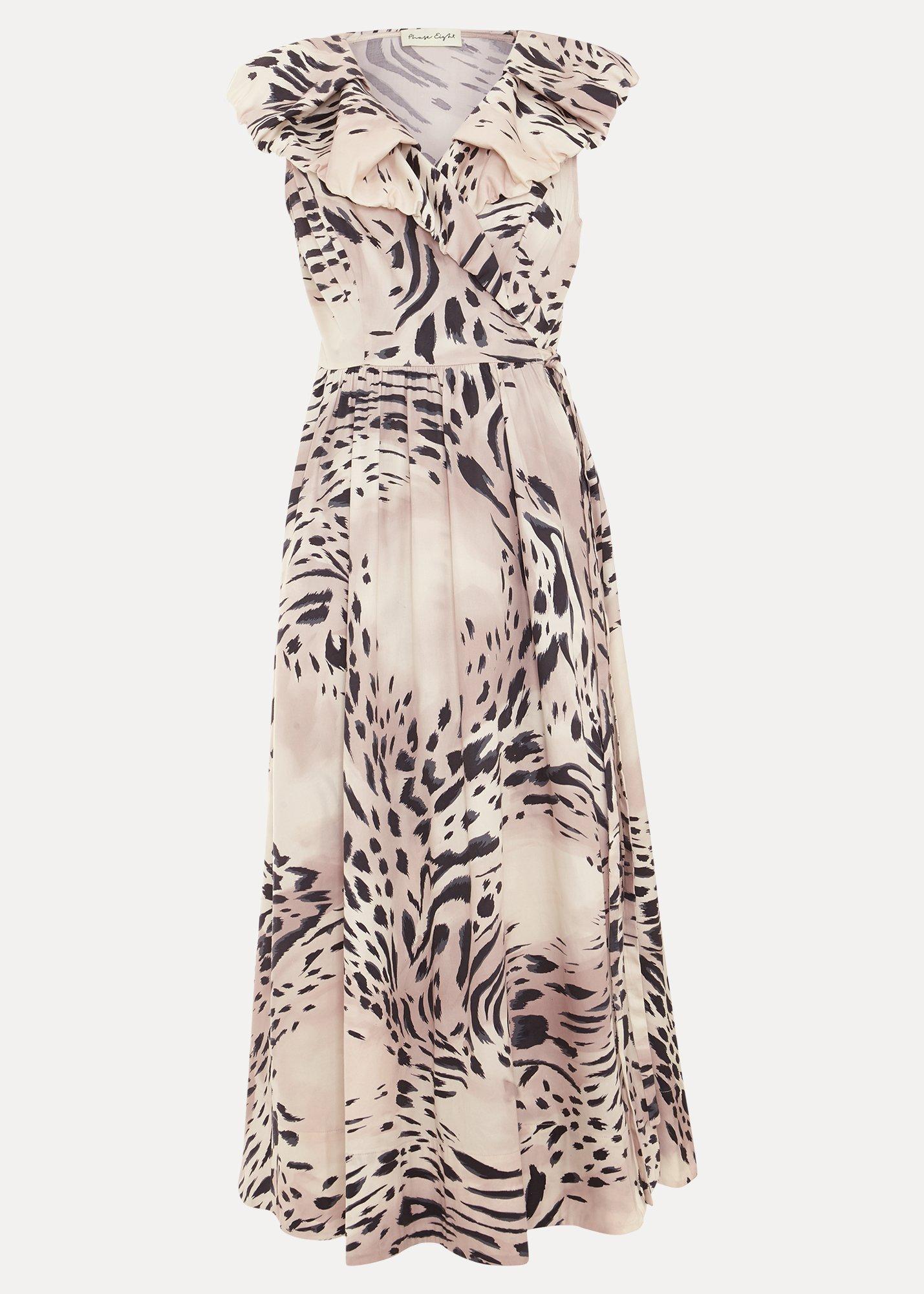Trix Leopard Wrap Dress