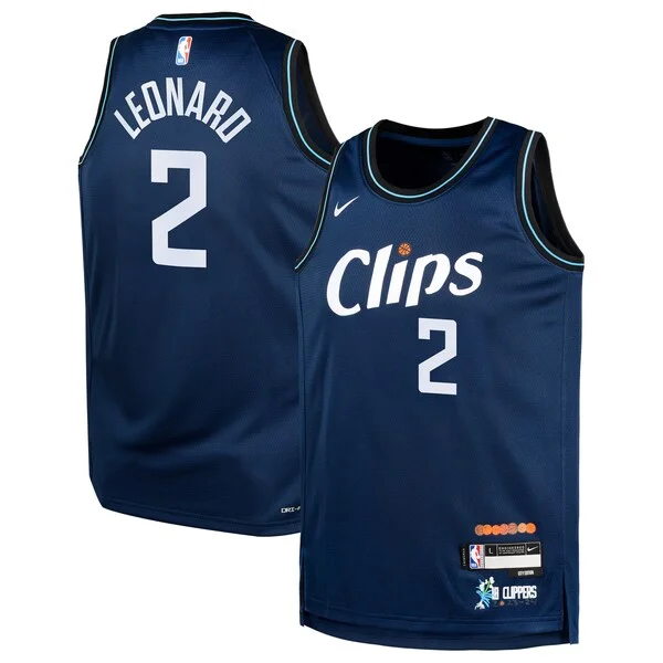Kawhi Leonard LAC Superior Basketball Jersey - Navy - Licensed Product