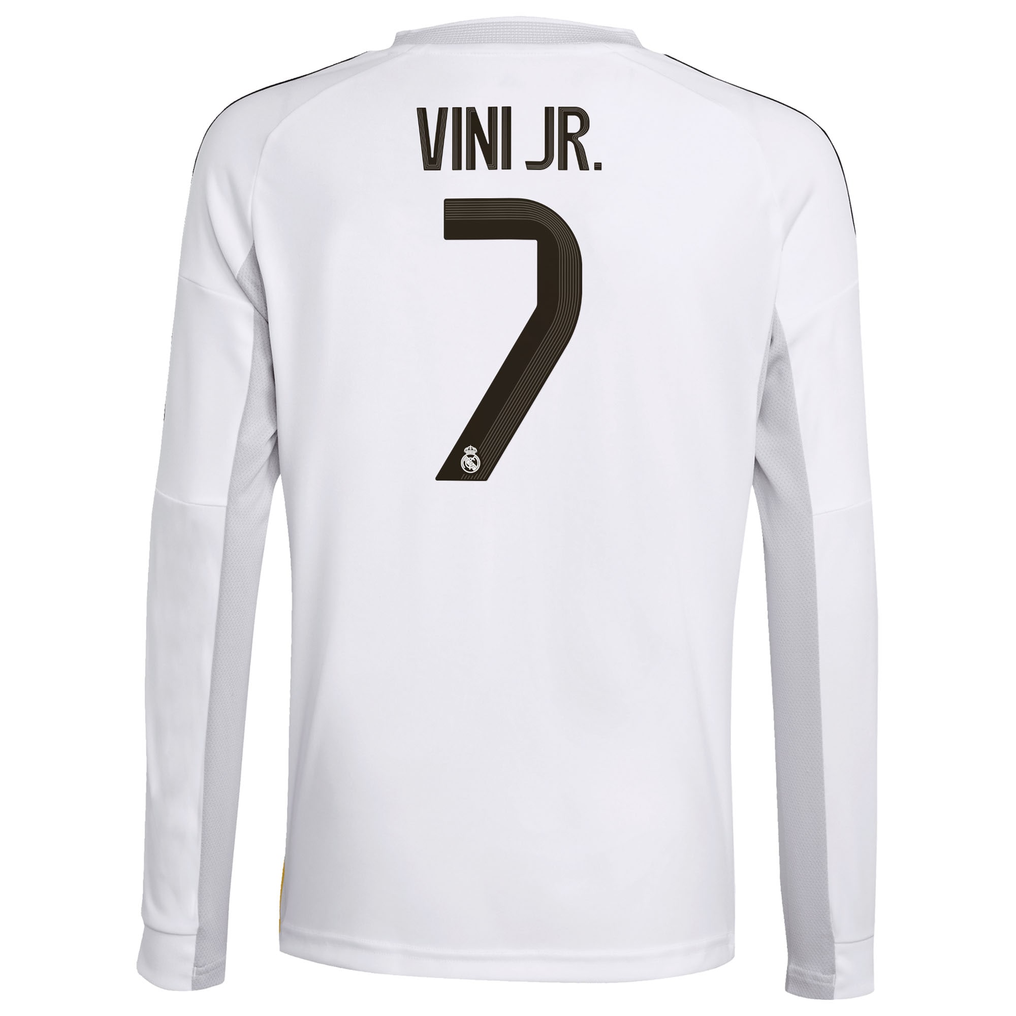 [JED] Vini Jr. Real Madrid Youth 2025/26 Home Replica Long Sleeve Jersey - White