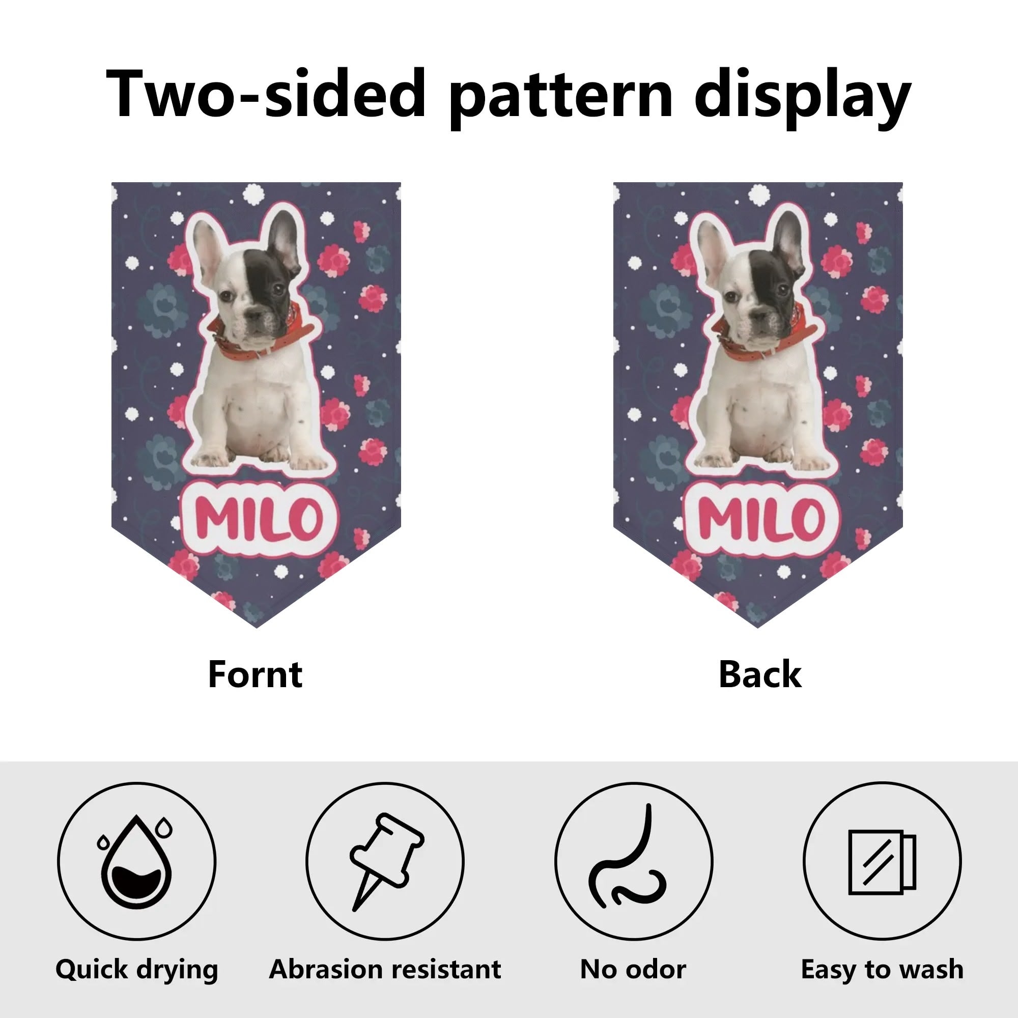 - Safe Garden Flag Banner With French Bulldog Name And Image Summer Wear