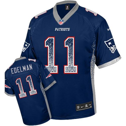 NFL NE Patriots Julian Edelman #11 Navy Elite Game Jersey - Premium