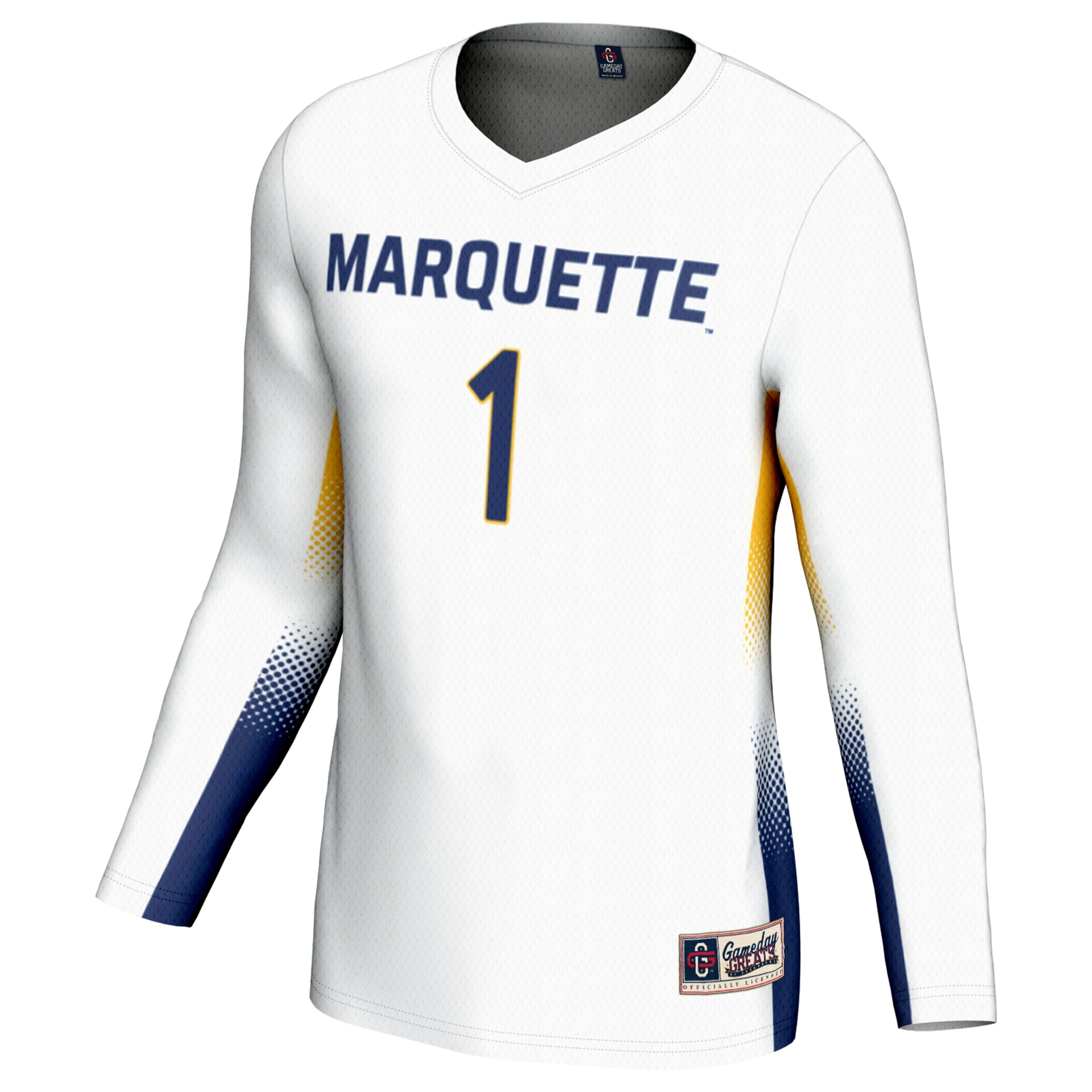[DDG] Marquette Golden Eagles GameDay Greats Unisex Lightweight Volleyball Jersey - White