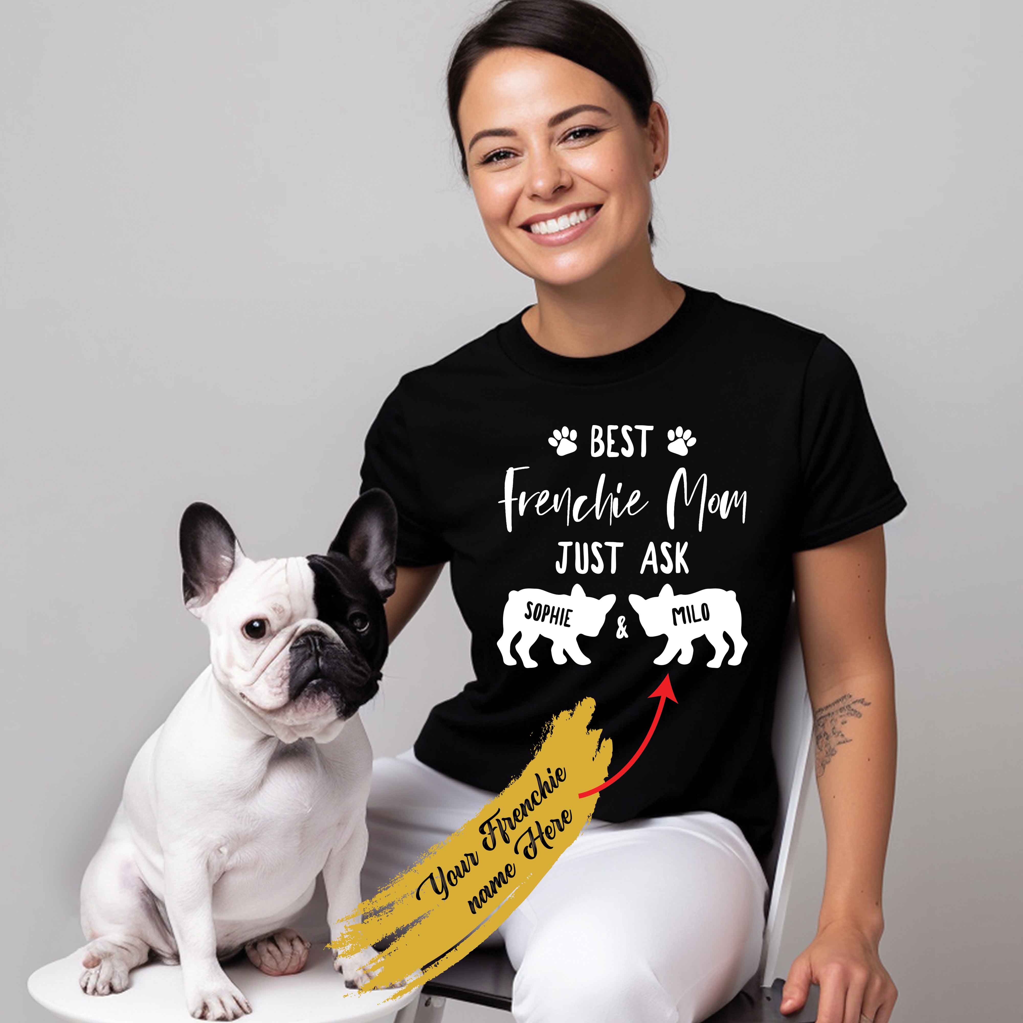 Personalized T-shirt Wit Frenchies Names Outdoor Style | Comfy Fit