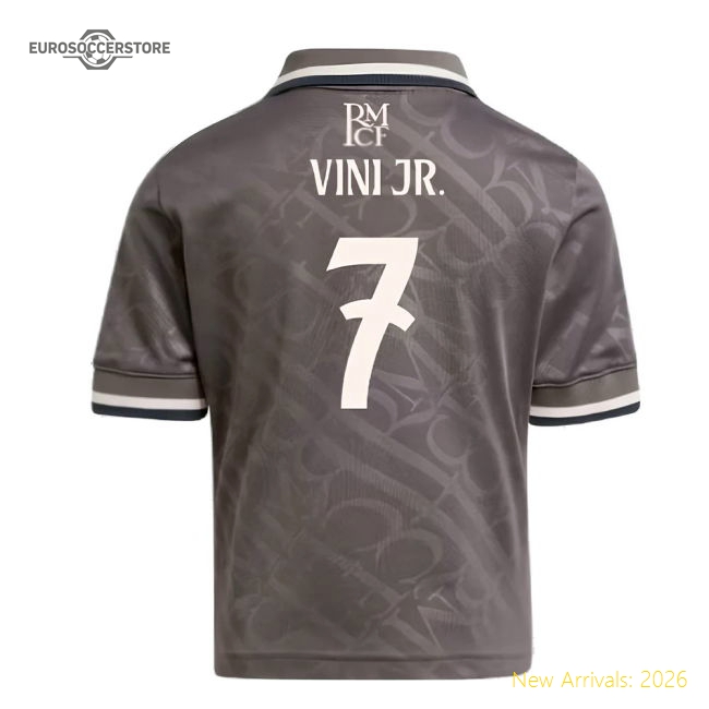 Child-friendly Mini Football Team Vini Jr. Jersey 2024-2025 Flexible