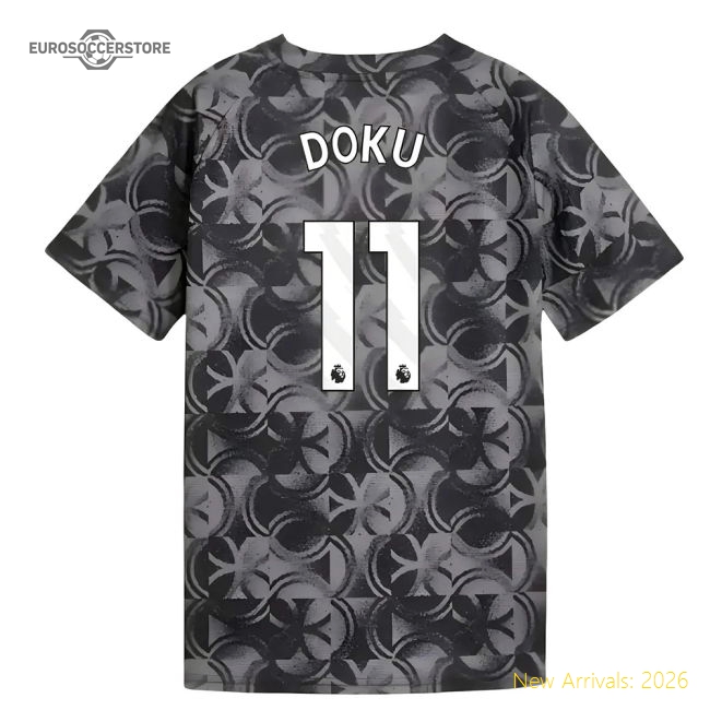 2025-2026 Man City Warm Up Jersey Classic Black - Kids Doku 11