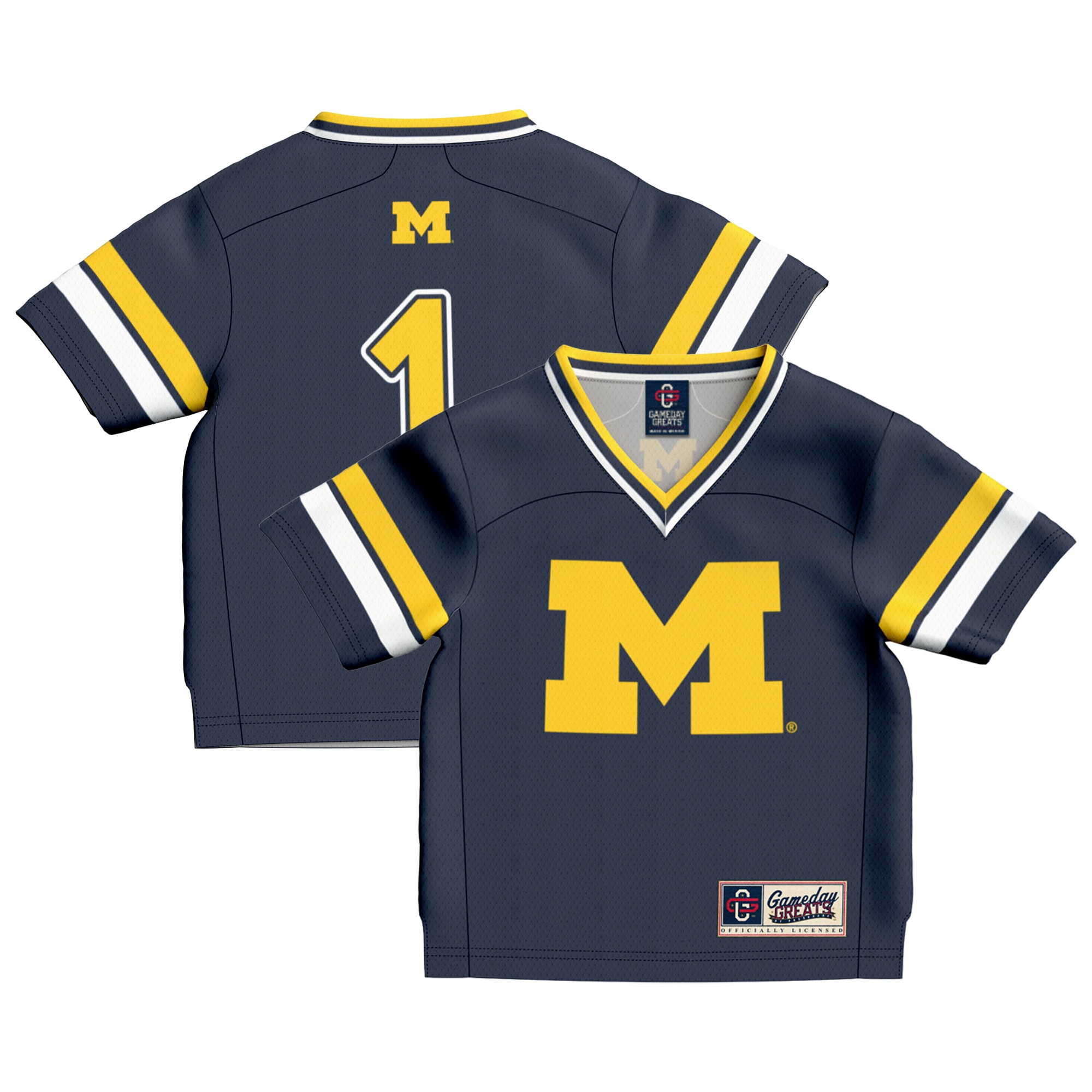 #1 Michigan Wolverines GameDay Greats Toddler Collegiate Football Fashion 2026/2027 Football Jersey - Navy