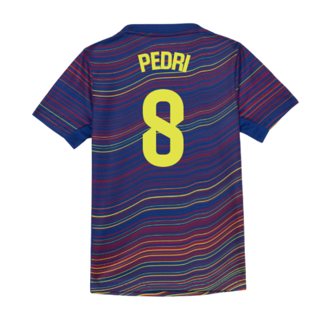 2025-2026 Barcelona Academy Pro Pre Match Shirt (Blue) - Kids (Pedr...