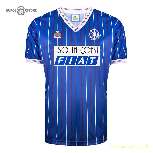 Official Portsmouth 1988 Admiral Retro Football Shirt - Premium
