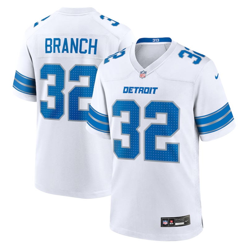 None Brian Branch Champion DET Lions Premium Jersey Game Day Wear