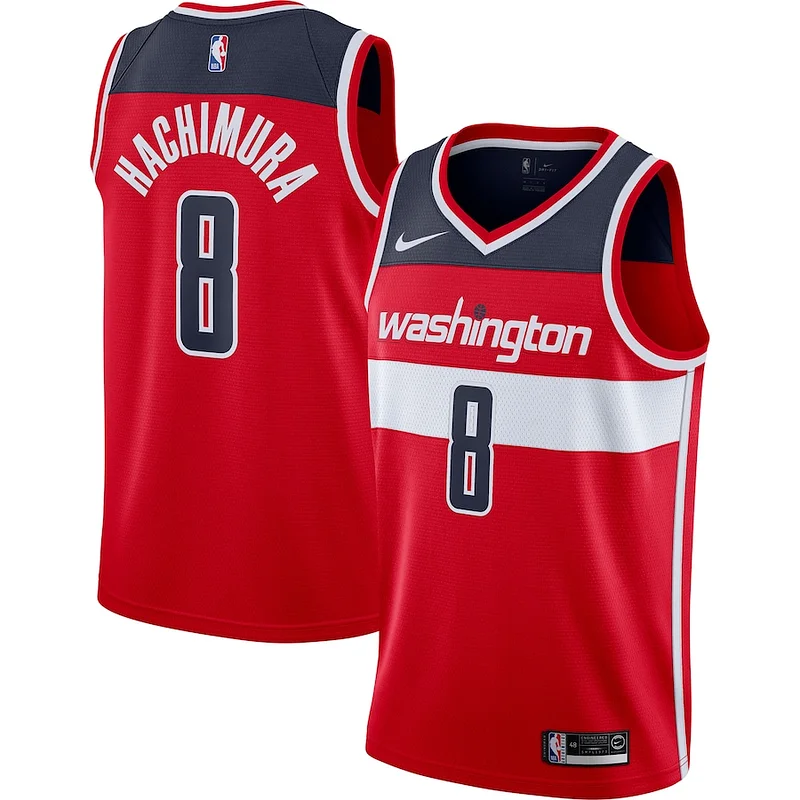Rui Hachimura WAS Swingman Jersey - retro premium - Red game-day
