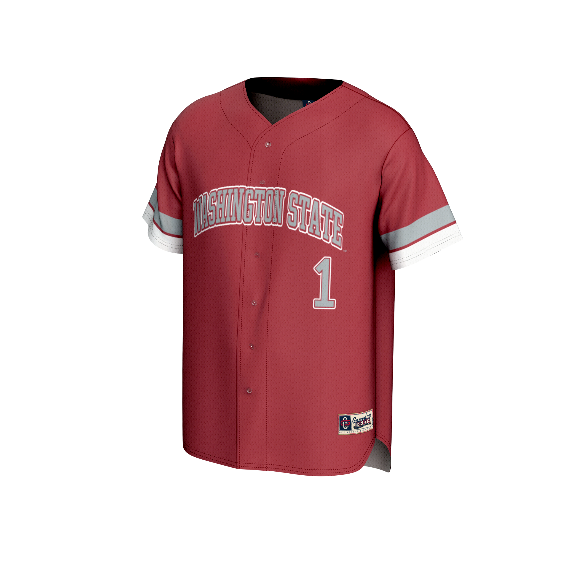 [DDG] Washington State Cougars GameDay Greats Youth Lightweight Collegiate Baseball Fashion Jersey - Crimson