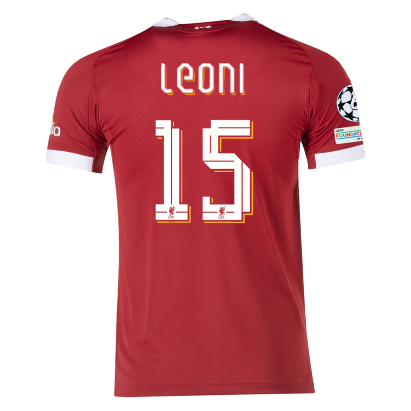 Liverpool Leoni 2025-2026 UCL Home Jersey – Authentic Shirt