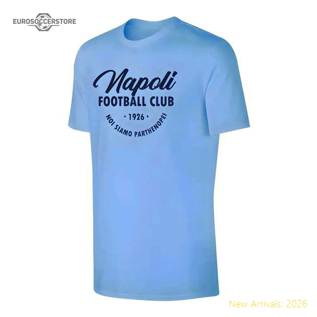 Napoli Fc script T-shirt - Light Blue - Premium Collection