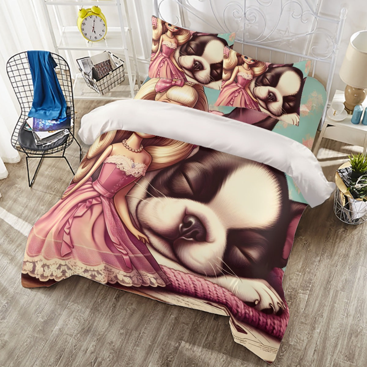 French Bulldog Bowie Duvet Cover Set For Boston Terrier Lovers Durable Dog Item
