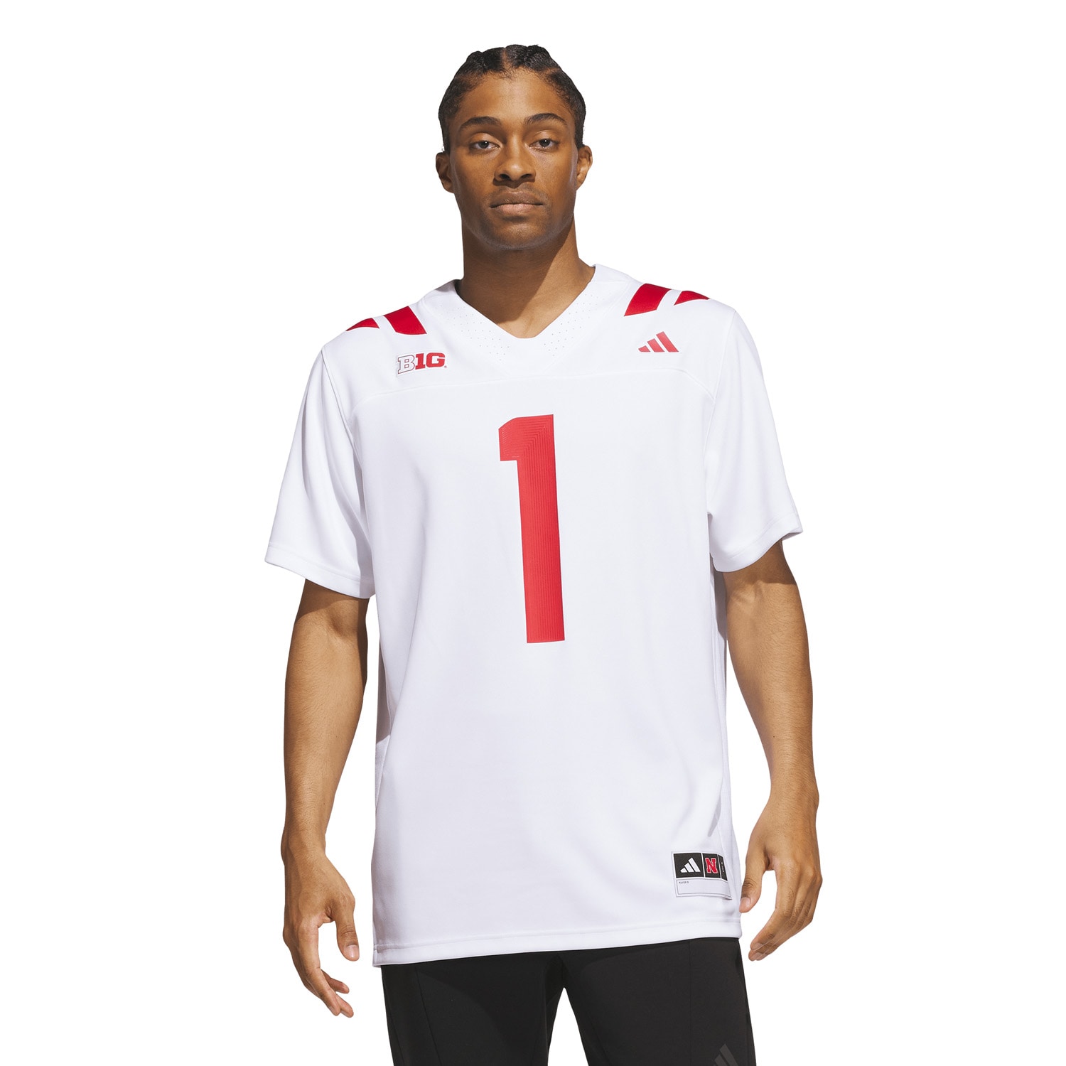 Nebraska Huskers Away Premier #1 Football Jersey - White | Stadium Series 2026