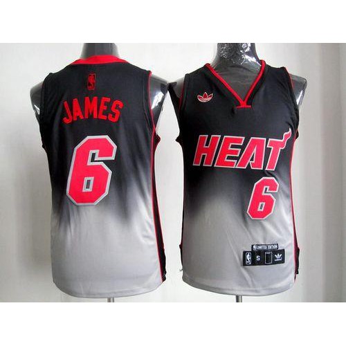 LeBron #6 MIA Pro Series NBA Game Jersey Basketball