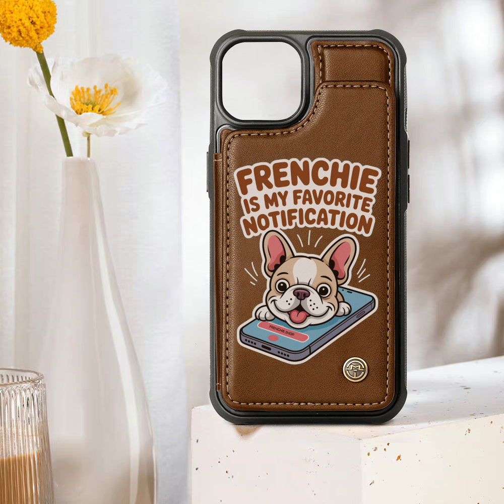 - Stylish Leather Wallet Case For For Iphone & Samsung For Frenchie Fans