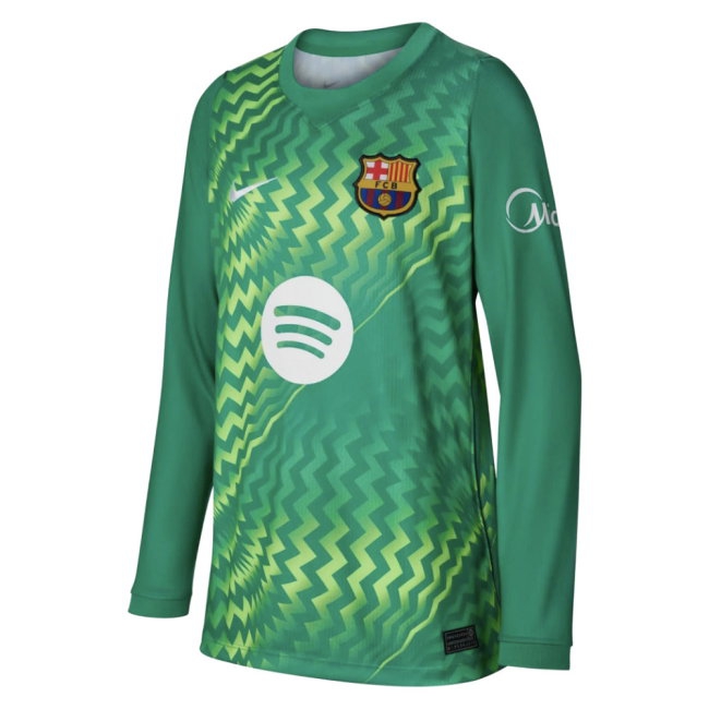 [DDJ] 2026-2027 Barcelona Home Goalkeeper Shirt (Stadium Green) - Kids