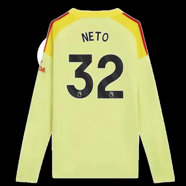 Kids Neto 32 Latest Arsenal Home Football Shirt 2025-2026