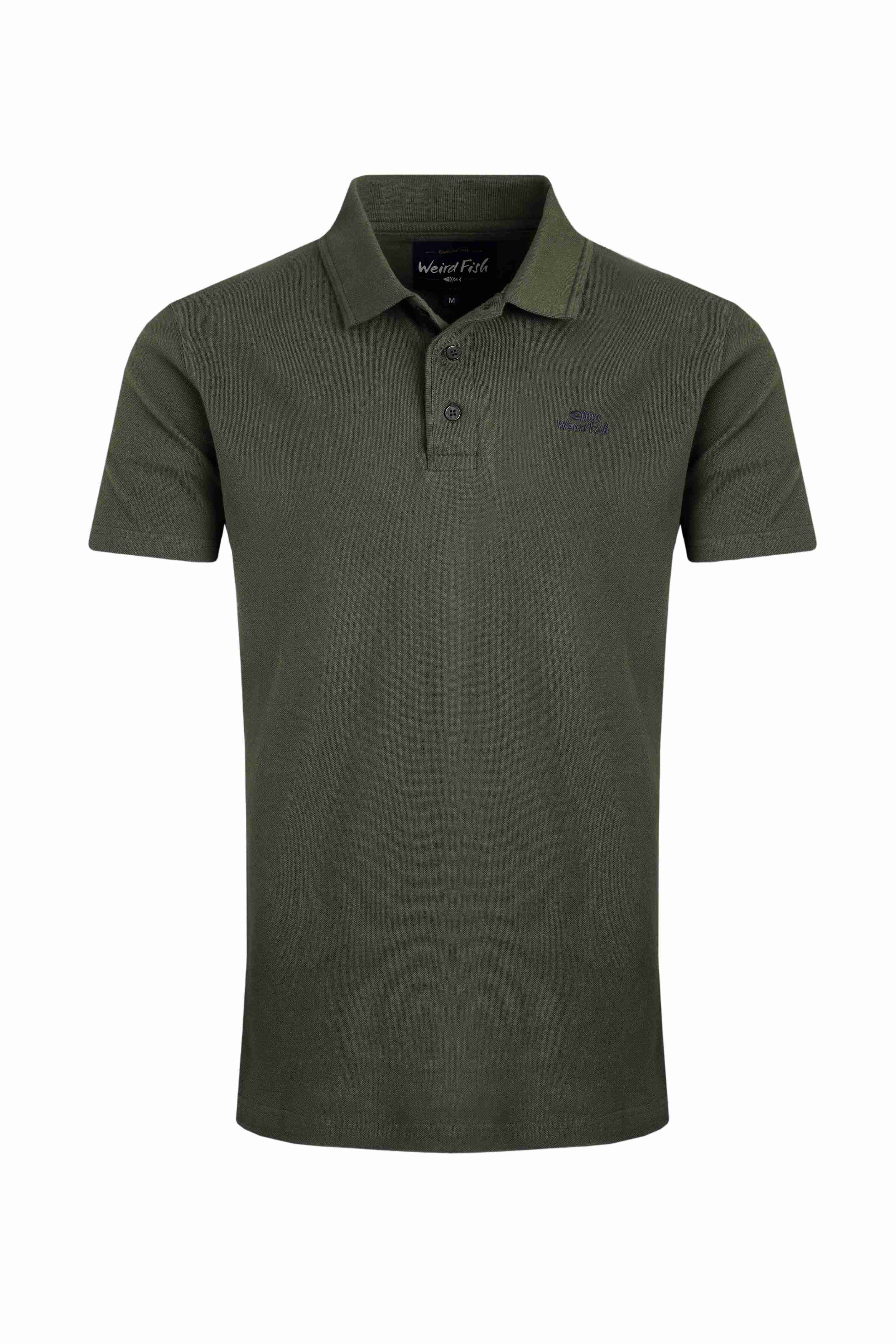 Giles Pique Polo Shirt Deep Lichen Green