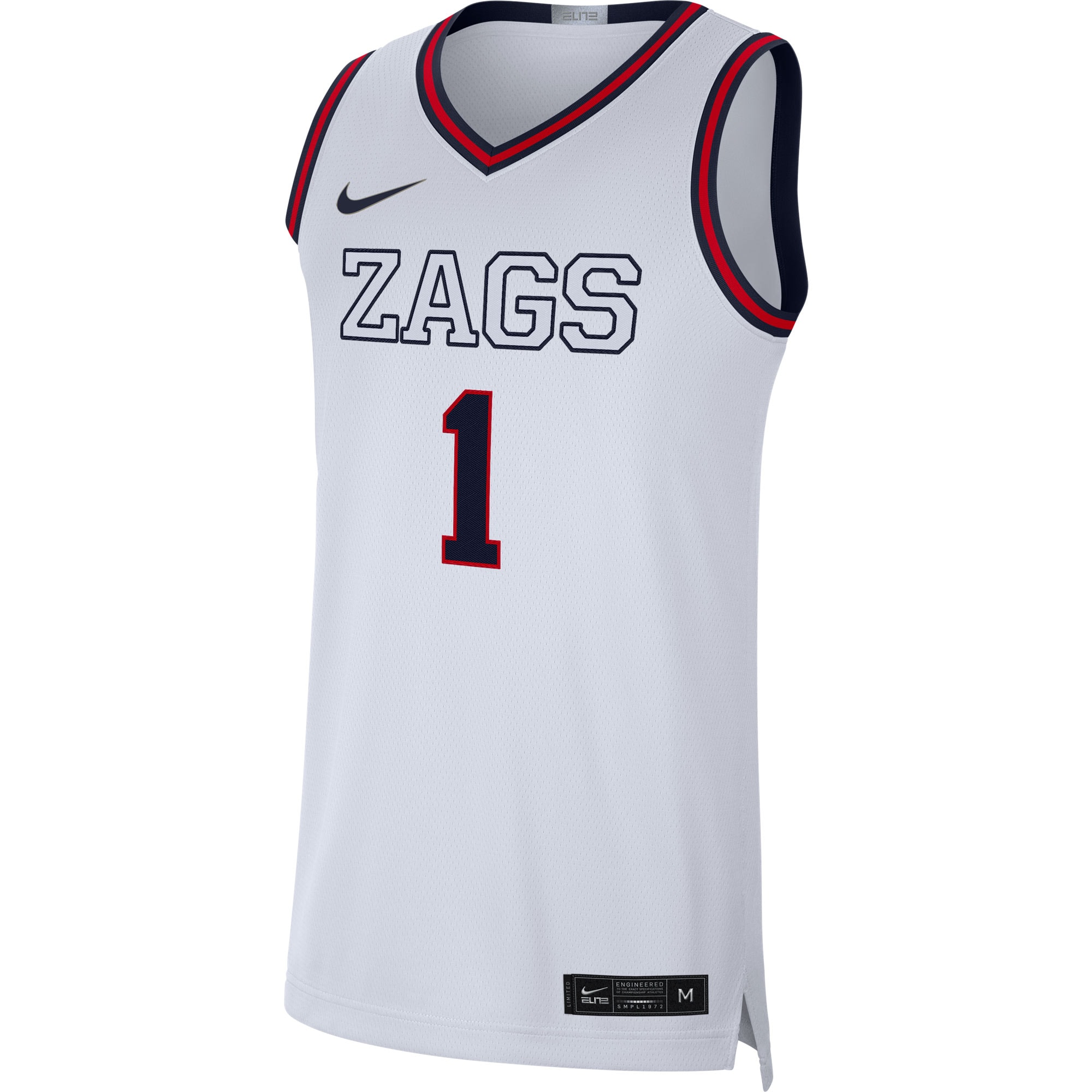 [DDG] # Gonzaga Bulldogs Limited Basketball Jersey - White
