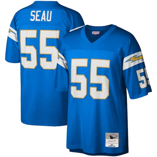 None Junior Seau Replica Jersey - Blue | NFL Player Jersey | NFL Footb