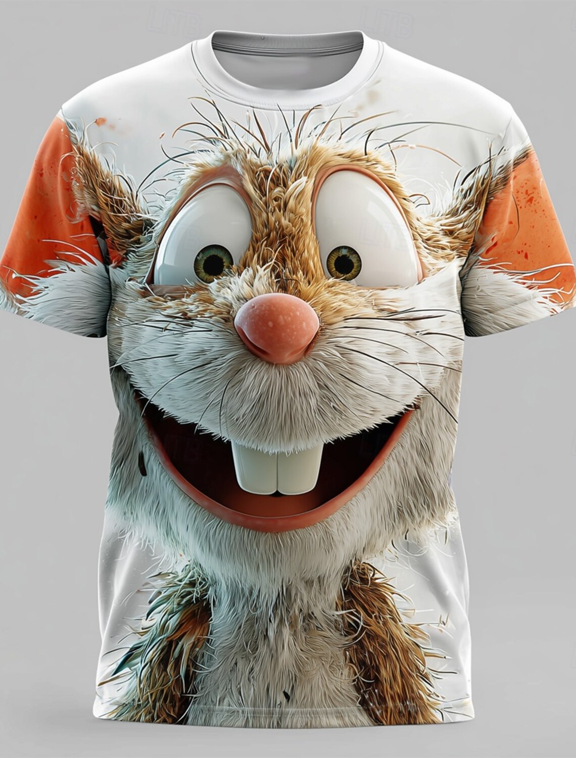 Men's Unisex Cat 3D Shirt T Tee Short Sleeve Print Crew Neck Designer