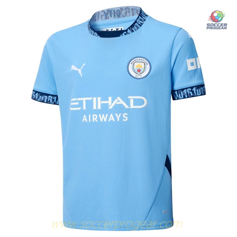 Manchester City Home Kids Edition Kit Shirt 2024-2025 Season