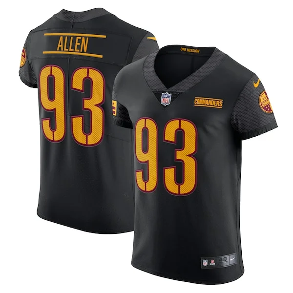 None Jonathan Allen Elite Jersey - Black | NFL Player Jersey