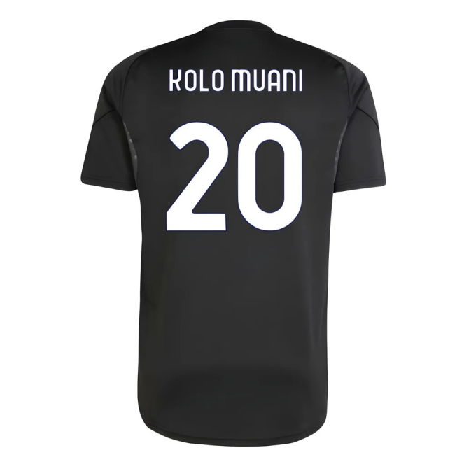 2025-2026 Juventus Training Shirt (Black) (Kolo Muani 20)