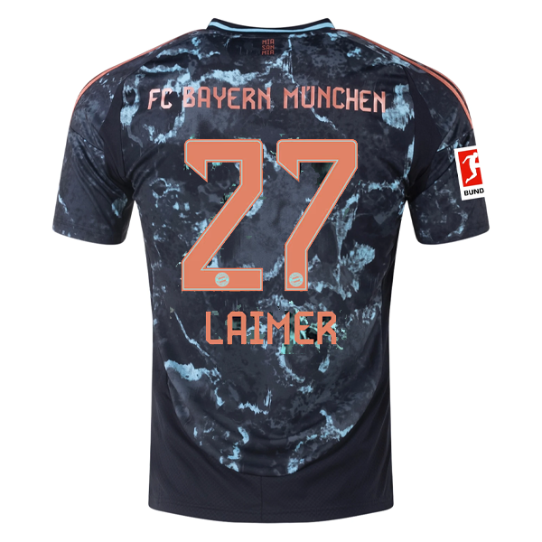 Bayern Munich Laimer 2024-2025 Bun Away Jersey – Authentic Shirt