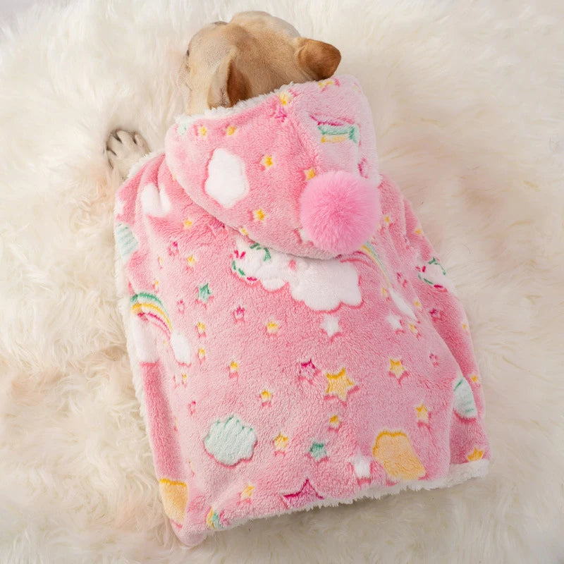 French Bulldog Warmwhisker Frenchie Coat Scarf In Soft Welsh Blanket