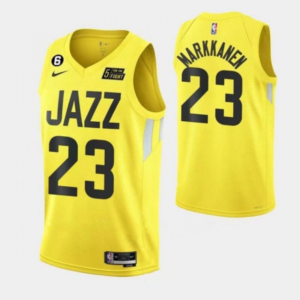 Performance Classic Men's UTA #23 Lauri Yellow Basketball Jersey