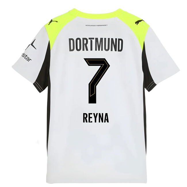 2025-2026 Borussia Dortmund Away Shirt (Kids) (Reyna 7)