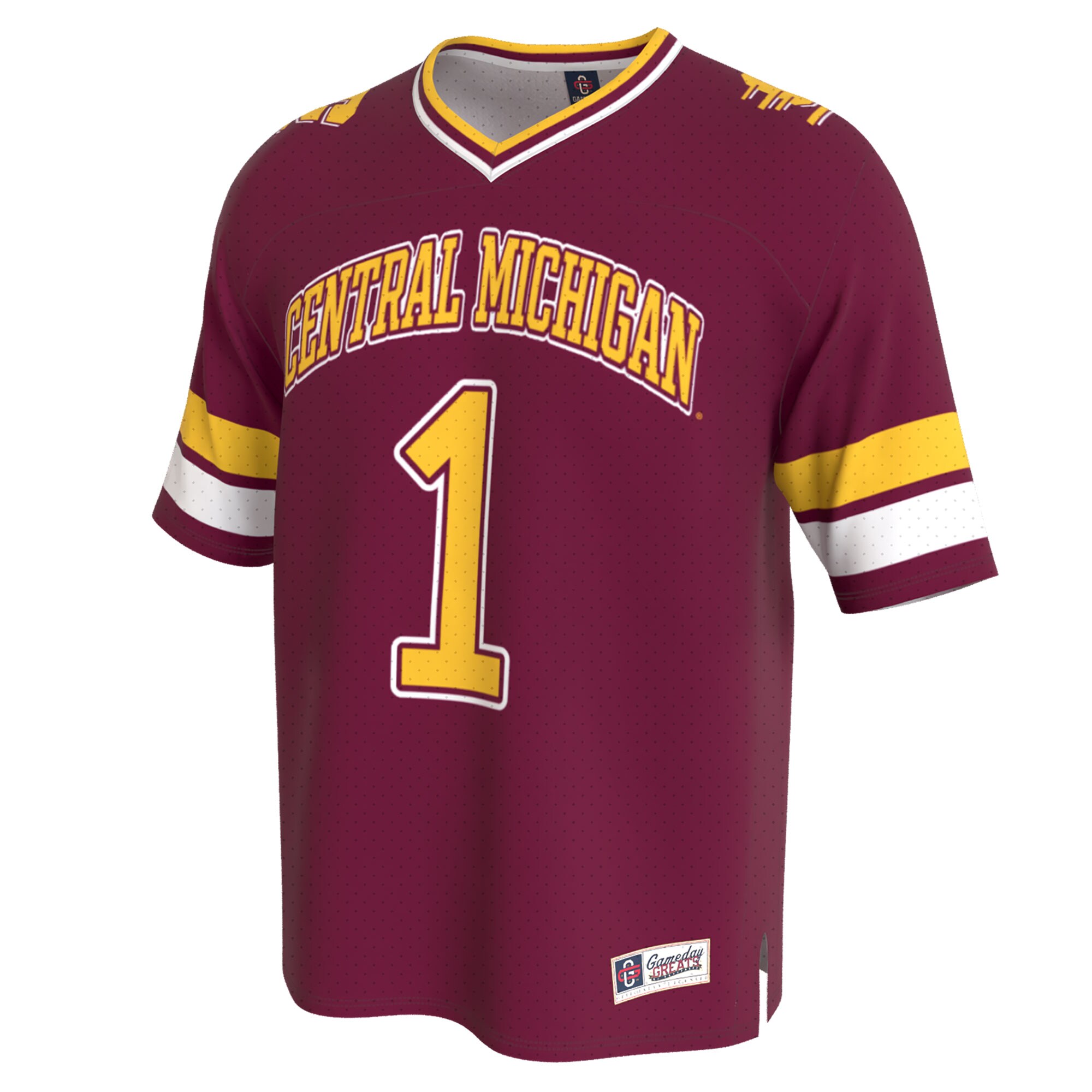 Central Michigan Chippewas GameDay Greats Unisex Lightweight Collegiate Football Fashion Jersey - Maroon